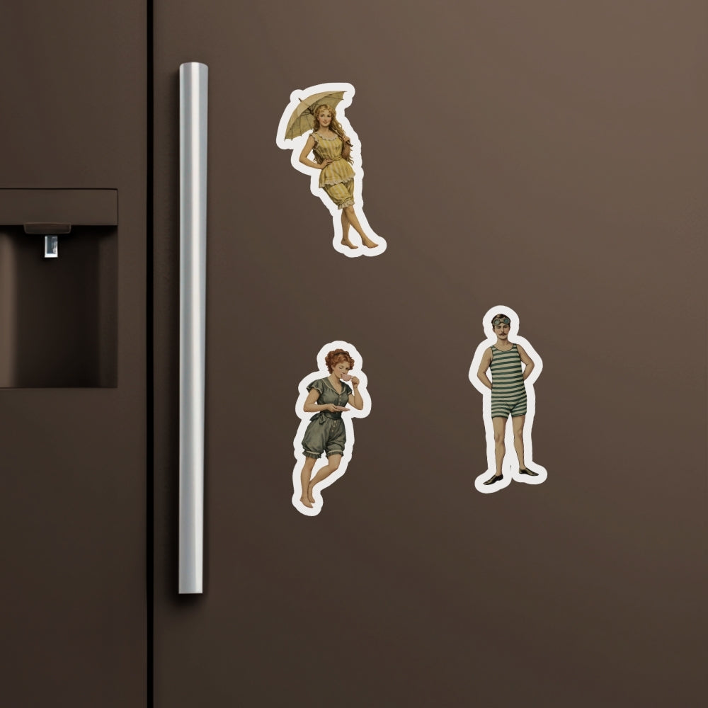 Victorian Pin-Up Sticker Sheet - Vintage Swimmers