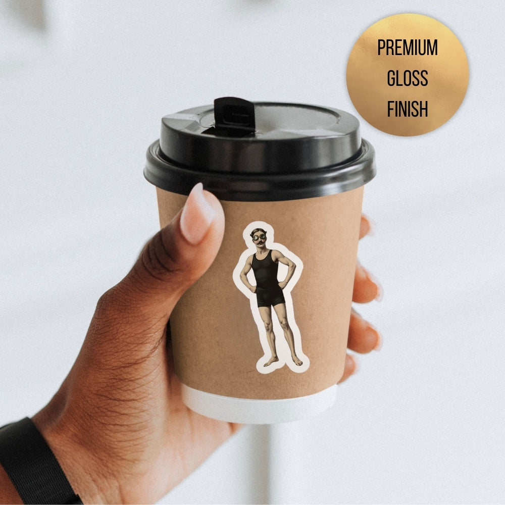 Victorian Pin-Up Sticker Sheet - Vintage Swimmers